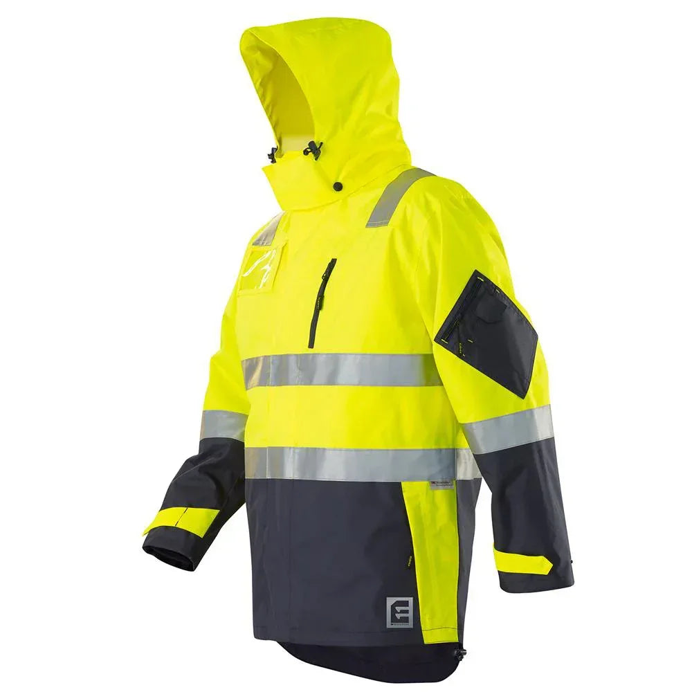 ELEVEN Workwear Waterproof 3M 'Hoop' Taped 4-in-1 Jacket Set - Yellow Navy - RSEA Safety Outlet